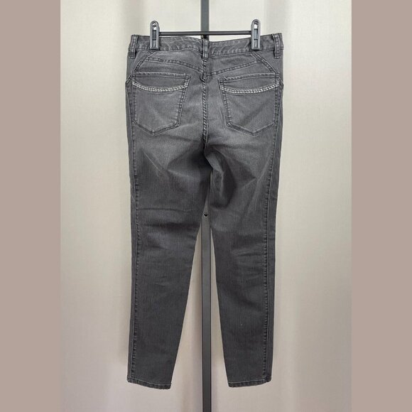 NEW Cache Jeans Womens 8 gray black skinny denim classic preppy casual - Picture 7 of 9